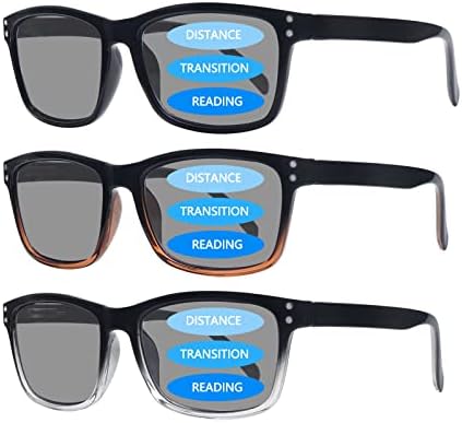 Videbla 3 חבילה משקפי שמש מתקדמים בקריאת שמש לנשים גברים הגנה על UV משקפי קריאה משקפי שמש מרובי -פוקלים