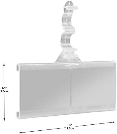 פלסטיק חוט מדף תווית מחזיק-120 נייר תווית מוסיף כלול - עם קליפ עיצוב הצמד נעילת סגירה