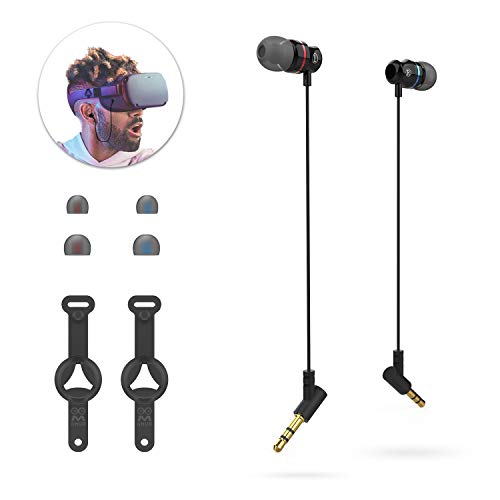 AMVR רעש מבודד אוזניות אוזניות בהתאמה אישית עבור Oculus Quest 1 VR, עם אוזניות צליל 360 מעלות אוזניות אוזניות סיליקון אוזניות