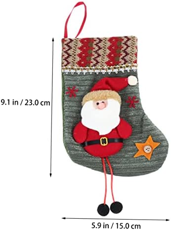 ABOOFAN 3PCS תפאורה לחג המולד ממתקים גרבי מתנה תיק מתנה תיק גרב חג המולד גרביים סנטה גרביים גרביים גרביים גרביים שקיות מתנה ממתקים