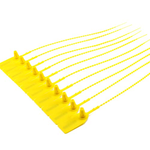 חותמות עופרת צהוב ממוספר אבטחה קשרי מיקוד פלסטיק לחבל ברור חותם תגיות למשוך טייט עצמי נעילה חד פעמי מנעולי בטיחות לכיבוי אש