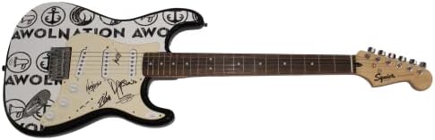 להקה מלאה חתומה חתימה בגודל מלא מותאם אישית יחיד במינו פנדר סטרטוקסטר גיטרה חשמלית עם ג 'יימס ספנס ג' יי. אס. איי אימות - חתום על ידי