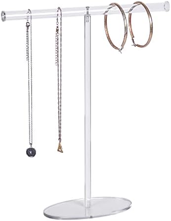מארגן מחזיק שרשרת אקרילי של לונגמן, עמדת תצוגת שרשרת צמיד למכירה ， מתלה לאחסון תכשיטים