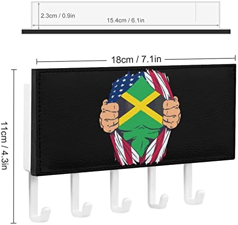 ג ' מייקה דם בתוך ארהב דגל קיר רכוב דואר מחזיק עם 5 מפתח ווים ארגונית מתלה תליית עבור מסדרון משרד אמבטיה דקורטיבי