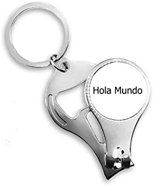 שלום עולם ספרדי ארט דקו מתנה אופנה מסמר ניפר טבעת מפתח שרשרת מפתח פתיחת בקבוקים