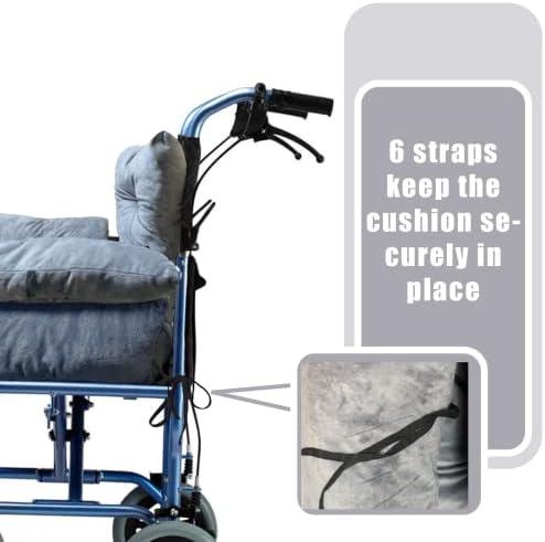 גדול היפופוטם כיסא גלגלים כרית 17 17, רך לחץ הפחתת כיסא גלגלים מושב כרית וכורסה כרית כיסא גלגלים מושב, אפור