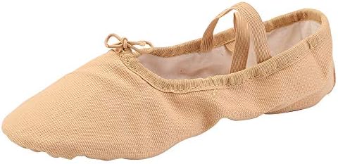 נעלי בלט של קנבס לנשים מתאמנים נעלי יוגה שטוחות מפוצלות נעלי בטן