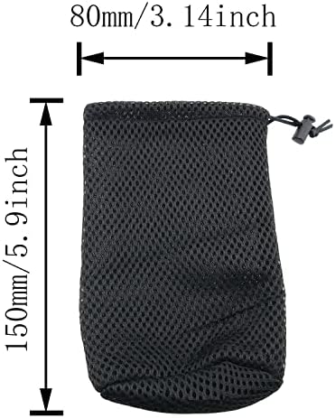 HSCGIN 5 יחידות ניילון קל משקל ניילון גולף שקיות כדורי גולף שחור ספל קמפינג ערימה שחור כוסות נירוסטה כוסות ניידות לטיולי טיולים חיצוניים