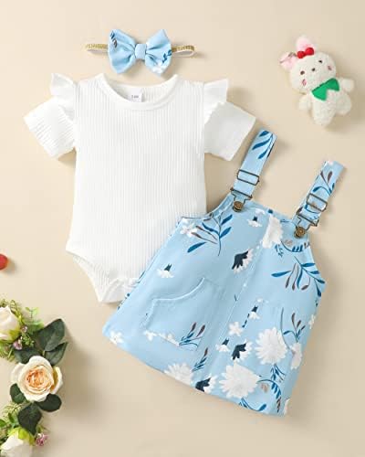 סודלון יילוד תינוקת בגדי תלבושות מתנות רומפר למעלה ביריות חצאית סרבל שמלת תלבושות סטים לתינוקות 0-24 מ