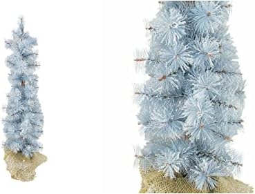 2 'חורף כפור כחול אורן מלאכותי עץ חג המולד בסיס יוטה - CC