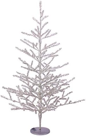 3 'עץ חג המולד מלאכותי של Tinsel Tindel Twig Twig - אורות ברורים לפני LED מואר