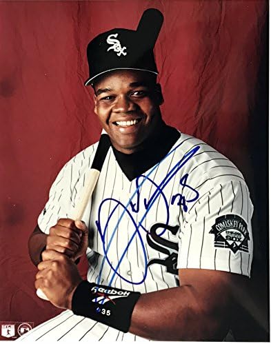 פרנק תומאס חתם על שיקגו ווייט סוקס צילום בייסבול MLB עם COA