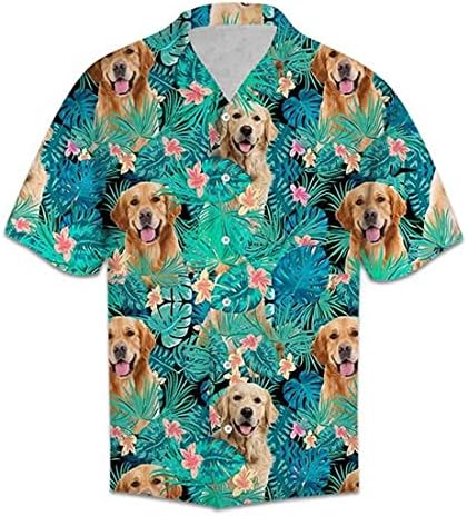 חולצות הוואי אמריקאיות לגברים - כפתור קיץ למטה חולצות הוואי בהוואי סדרה 4 שרוול 4