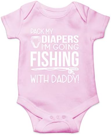אופנות AW אורזות את החיתולים שלי, אני הולך לדוג עם אבא - אבא דייג חבר - חמוד מקשה אחת לתינוק לתינוק