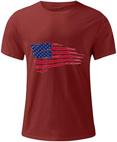 דגל ארהב נורשני טשירטים לגברים צוואר מזדמן צוואר שרוול קצר טיז גרפי 4 ביולי בגדי חולצות פטריוטיות