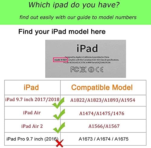 IPAD חדש 9.7 2018 2017 / iPad Air 2 Case - 360 מעלות סיבוב עמד