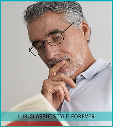 LUR 6 חבילות משקפי קריאה ברורים + 3 חבילות משקפי קריאה מתכת