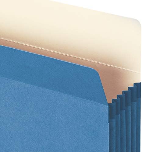 סמיד קובץ כיס, ישר-לחתוך כרטיסייה, 5-1 / 4 הרחבה, משפטי גודל, כחול, 10 בקרטון