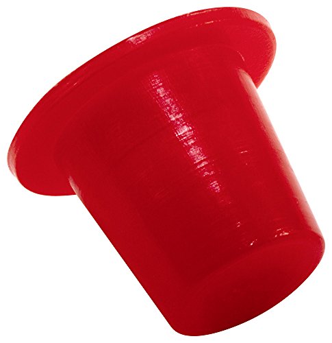 Caplugs 99394264 כובע ותקע מחודד מפלסטיק. T-1x, PE-LD, CAP OD 0.205 מזהה תקע 0.335, אדום