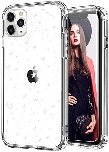CICEIO iPhone 11 Pro Max Case עם מגן מסך, Clear TPU עטיפה עם עיצובים אופנתיים לנשים בנות, מארז טלפון מגן רז