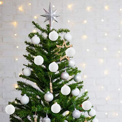 עיצוב חג המולד של חג המולד מלאכה לחג המולד כדורי קצף לחג המולד לבן קישוט קצף חג המולד מלאכה לקישוטים לחג המולד הבית 6 יחידים תפאורה לבנה
