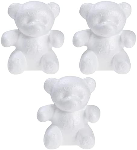 Inoomp גרבי גרביים מתנות Chrismas מתנות 3 יחידות דוגמנות דוב קצף דוב צורות עובש למלאכה DIY דוב ורד סידורי פרחים לבנים 10 * 15 סמ גרבי