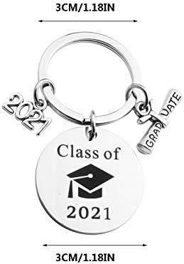 Keyring לסטודנטים בית הספר ללימודים זיכרון למתנה למתנת מחזיק מפתחות 2021 קישוט ותלוי סט קישוט חמוד
