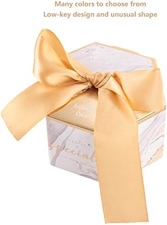 קופסאות מתנה של jopwkuin, קופסת ממתקים יפה ואלגנטית 8 x 8 x 4.5 סמ למילוי עם סוכריות קטנות סוכרים או מקלחת לתינוק שוקולד למסיבות טובות