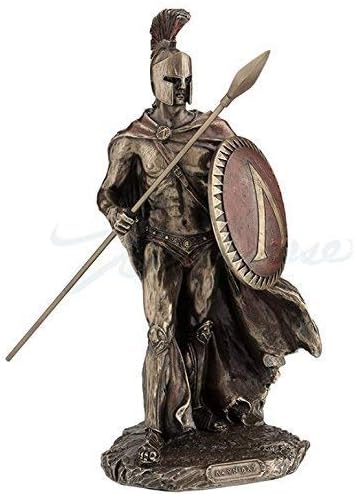 ליאונידס ספרטני מלך עם פסל חנית ומגן