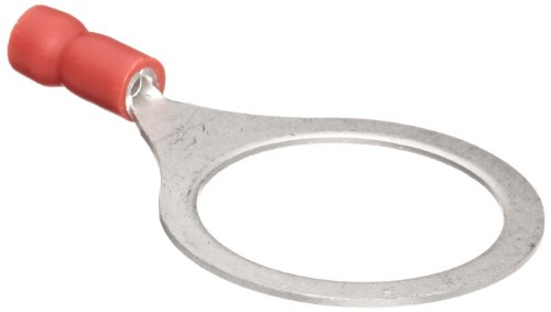 מוצרי מוריס 10028 מסוף טבעת, מבודד ויניל, אדום, גודל תיל 22-16, 3/4 גודל הרבעה