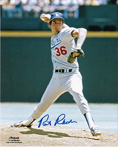 ריק רודן לוס אנג'לס דודג'רס אקשן חתום 8x10 - תמונות MLB עם חתימה