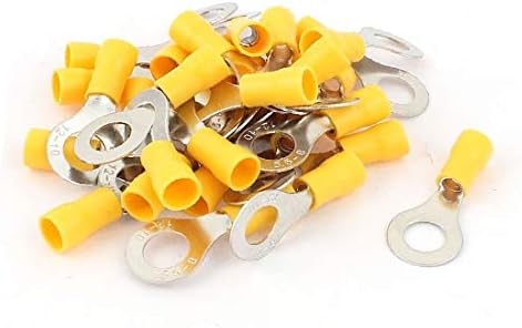אקס-דריי 30 יחידות קרוואנים 5.5-8 שרוול פלסטיק צהוב מחבר מסופי טבעת מבודדים מראש לחוט 12-10(30 יחידות קרוואנים 5.5-8 אמרילו פלאסטיקו מנגה