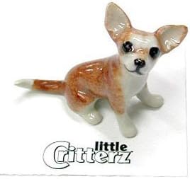 CRITTERZ CHIHUAUAUA RASCAL - כלב רב -צבעי עיצוב הבית של בעלי חיים מיניאטוריים חרסינה