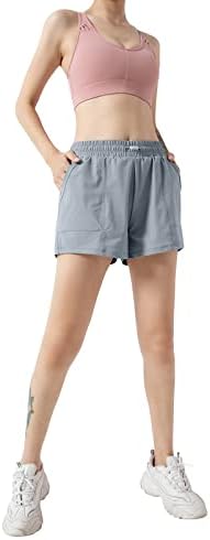 מכנסיים קצרים לאימון לנשים חלקה של בקרת בטן קצרה של נשים רכות רכות חותלות קצרות אופניים