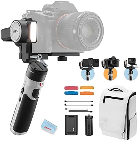 Zhiyun Crane-M2S Combo 3-צירים Gimbal מצלמה מייצב למצלמה נטולת מראה מצלמה ללא מראה מצלמה סמארטפון Gimble עבור Sony A6600/A6500/A6400 A7C