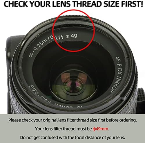 Lightdow 49 ממ 0.43x תוסף עדשת HD הגניבה גבוהה זווית רחבה + חלק מאקרו עבור Canon EOS M M2 M3 M5 M6 M10 M50 M100 M200, M6 Mark II, M50