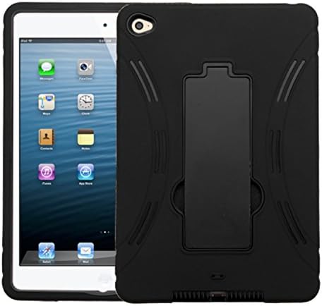 Mybat Asmyna Symbiosis Stand Stand Protector Case עבור Apple iPad Mini 4 - שחור/שחור