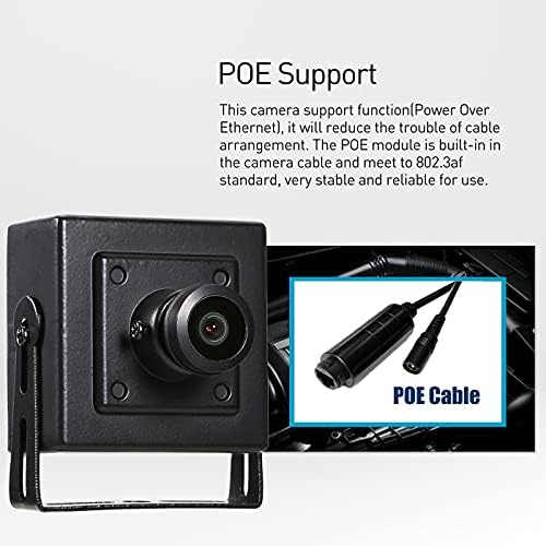 REVOTECH MINI FISHEY POE IP מצלמת IP, HD 3MP מצלמת אבטחה מקורה 1.44 ממ עדשה רחבה 180 מעלות זווית P2P תצוגה מרחוק CCTV VIDEO CAM H.265