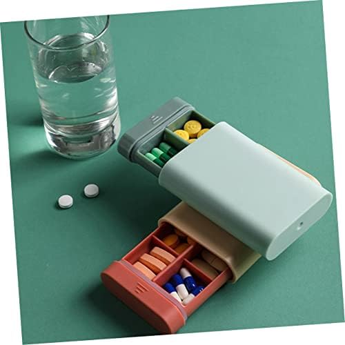4 יחידות קופסות קטן גלולת תיבת נסיעות מיכל תרופות תזכורת תיבת ויטמין מיכל סמים חיצוני שרירי בטן