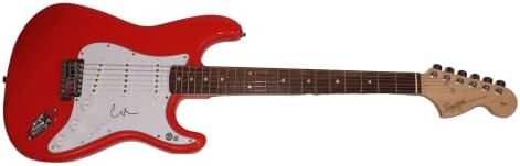 כריס רובינסון חתם על חתימה בגודל מלא פנדר אדום סטראטוקסטר גיטרה חשמלית עם אימות בס של בקט-טלטל את יצרנית הכסף שלך, ההרמוניה הדרומית והלוויה