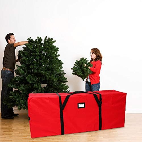 אירוו עץ חג המולד אחסון תיק גדול במיוחד חג המולד אחסון מכולות, מתאים עד 7.5 רגל עצים מלאכותיים כבד החובה 600 ד אוקספורד חג המולד חג המולד