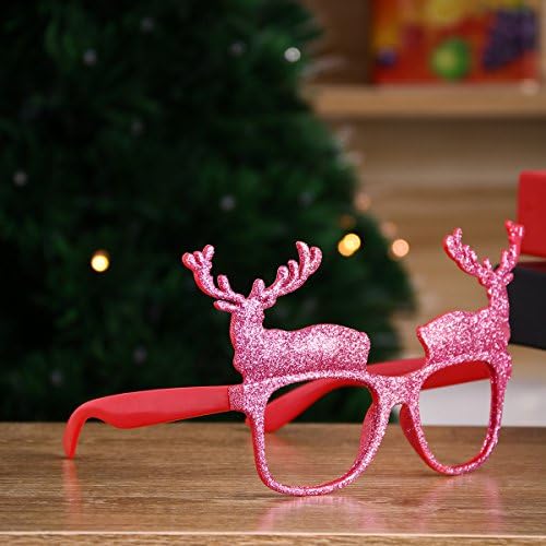 טינקסקי לחג חג המולד משקפיים תלבושות אביזר חידוש נוצץ אייל סנטה חג המולד משקפי שמש משקפי שמש טובות