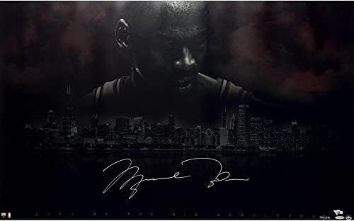 מייקל ג'ורדן שיקגו בולס חתימה 40 x 25 עיר כתפיים גדולות - מהדורה מוגבלת של 123 - סיפון עליון - תמונות NBA עם חתימה
