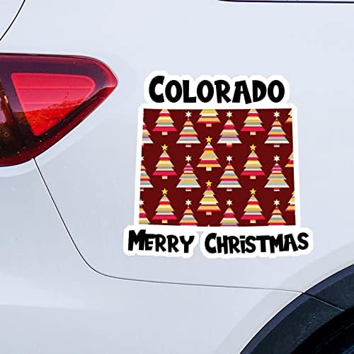 קולורדו מדינת בית מדבקות חג המולד עכברים חג המולד בקולורדו מפת מכונית מדבקות קישור חג המולד מדבקות ויניל מדבקות די מדבקות חותכות מדבקות
