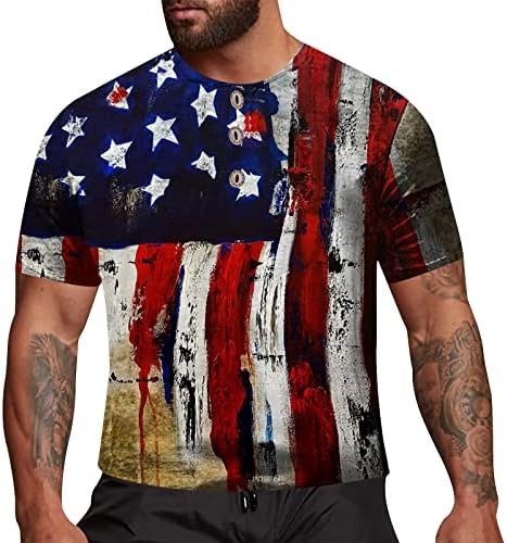 ארוך חולצות גברים גברים של אמריקאי דגל פטריוטית קצר שרוול עצמאות יום חולצה חולצות גברים חולצות גרפי