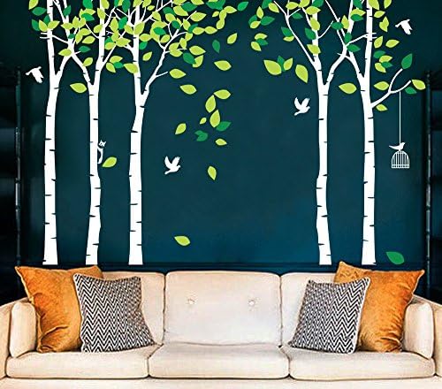 עץ ג ' ונגל מדבקות קיר-נשלף ויניל ורוד מדבקת קיר אמנות חדר שינה משתלת תינוק ילדים חדרי קיר תפאורה עבור עיצוב הבית, 103.9איקס 70.9