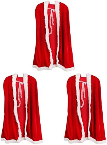 צעיף אברוף גברת לובש ציוד לילדים חלוק מבוגרים אדומים: גלימת ילדים: לבוש תלבושת חג המולד בגדי תלבוש