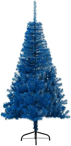 vidaxl חצי חג מולד מלאכותי עם מעמד כחול 70.9 PVC