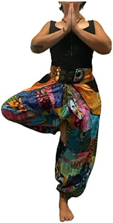 נפאלי שללוואר בוהו הרמון מכנסי כל מכנסי יוגה טלאים מגדריים