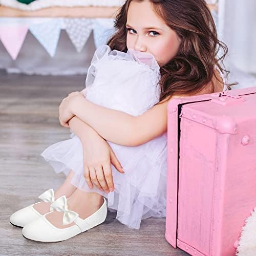 נעלי בנות בנות נעלי מרי ג ' יין דירות נעליים חמודות לילדה לבן מבריק